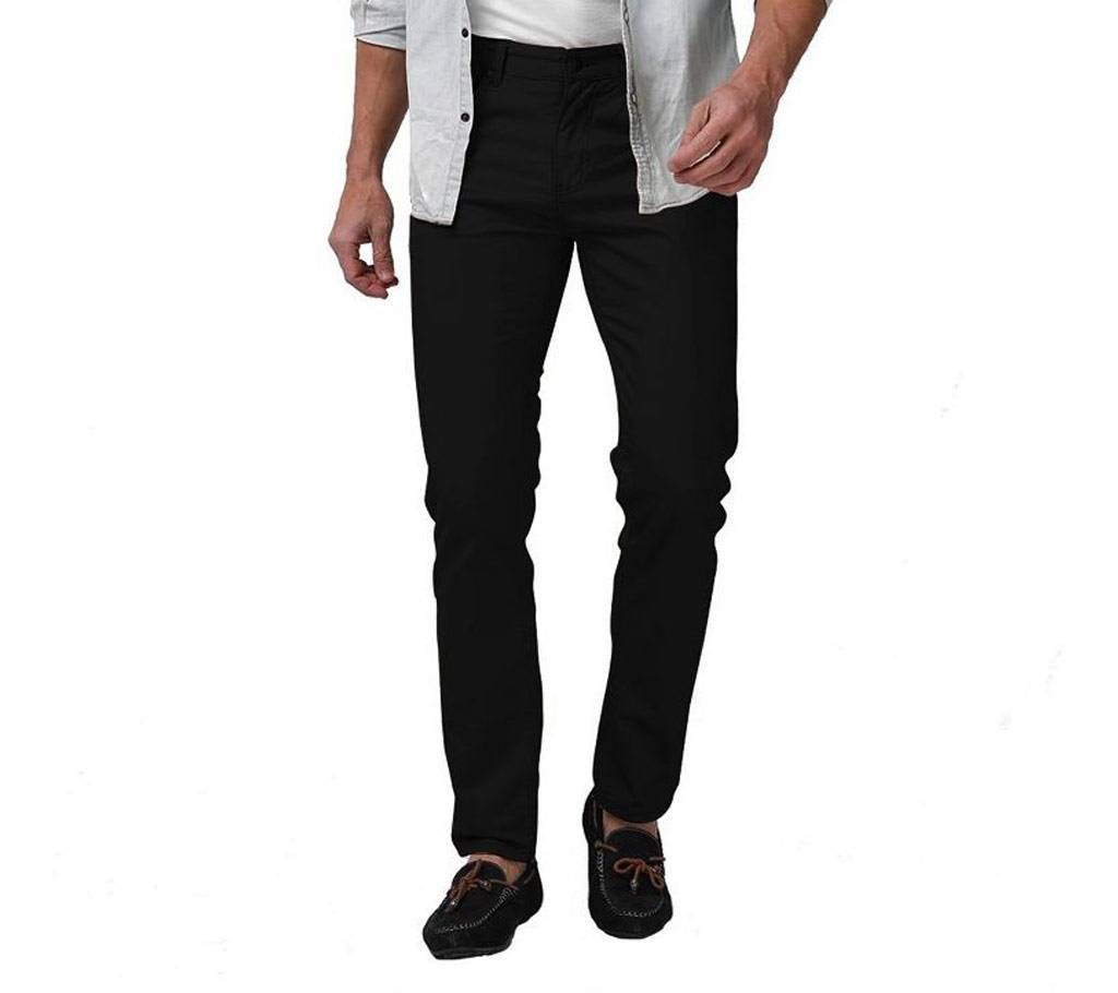 Casual Stretched Semi Narrow Gabardine Pants For Gents 