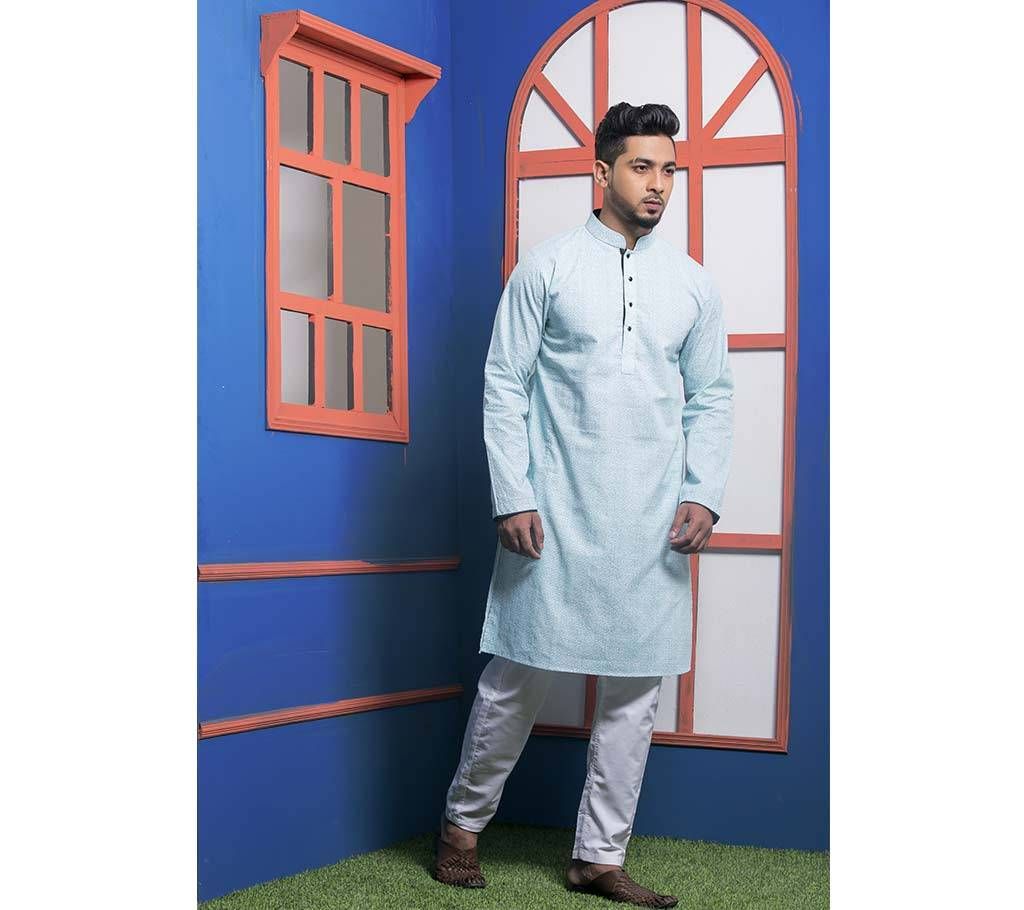 Menz Cotton Semi Long Panjabi - 11