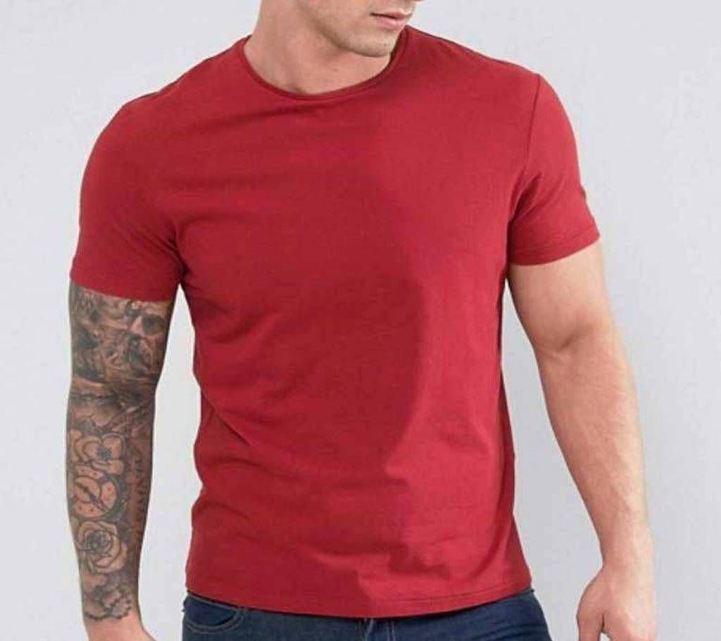 gents solid color coton t-shirt