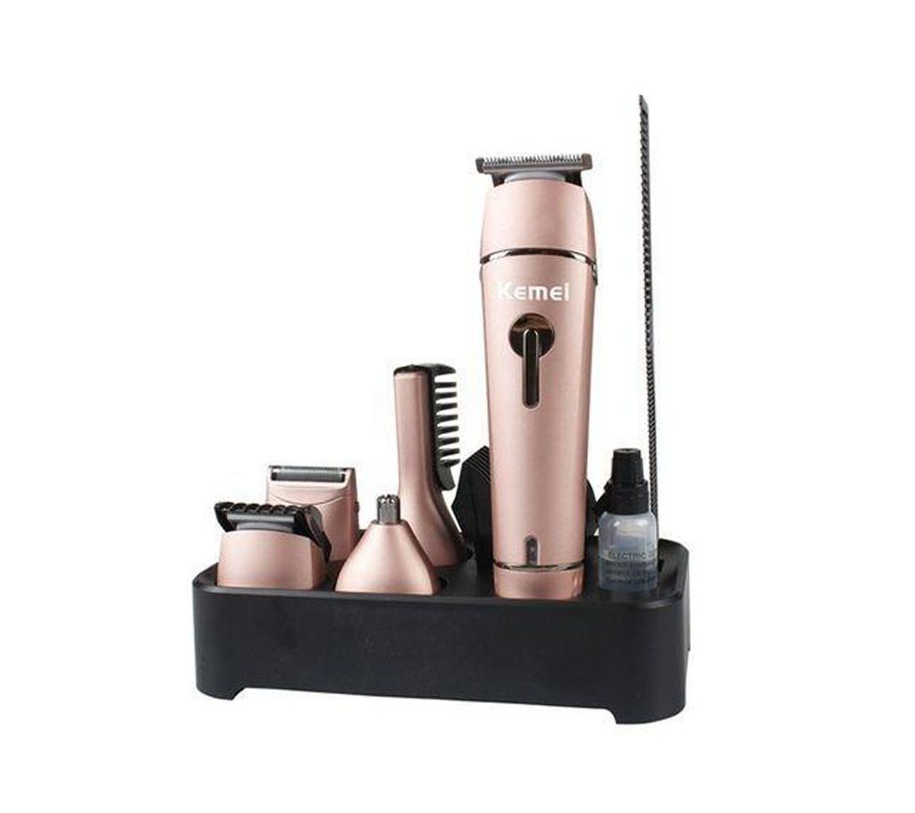 KM-1015 Kemei 6 in 1 Rechargeable Hair and Nose Trimmer