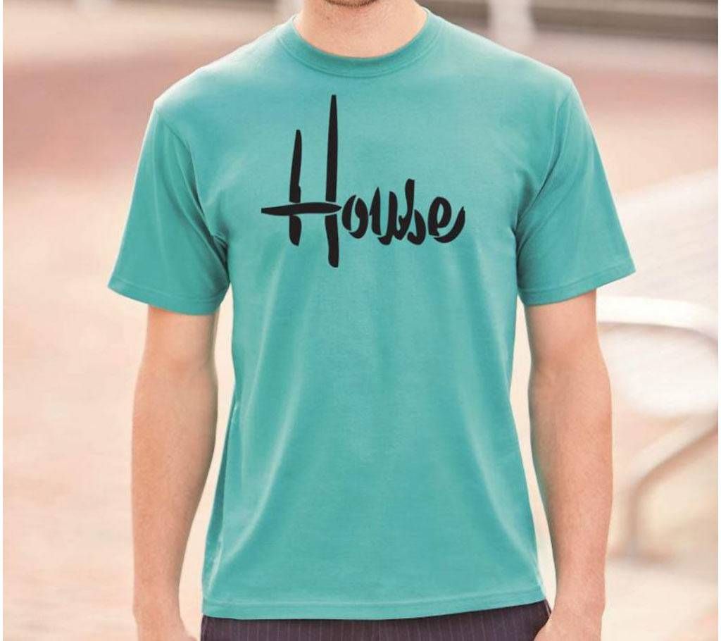 Mens House Cotton Round Neck  t-shirt