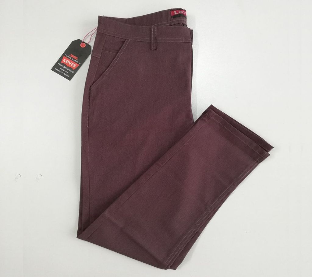 Maroon Stretch Chinos- CAP
