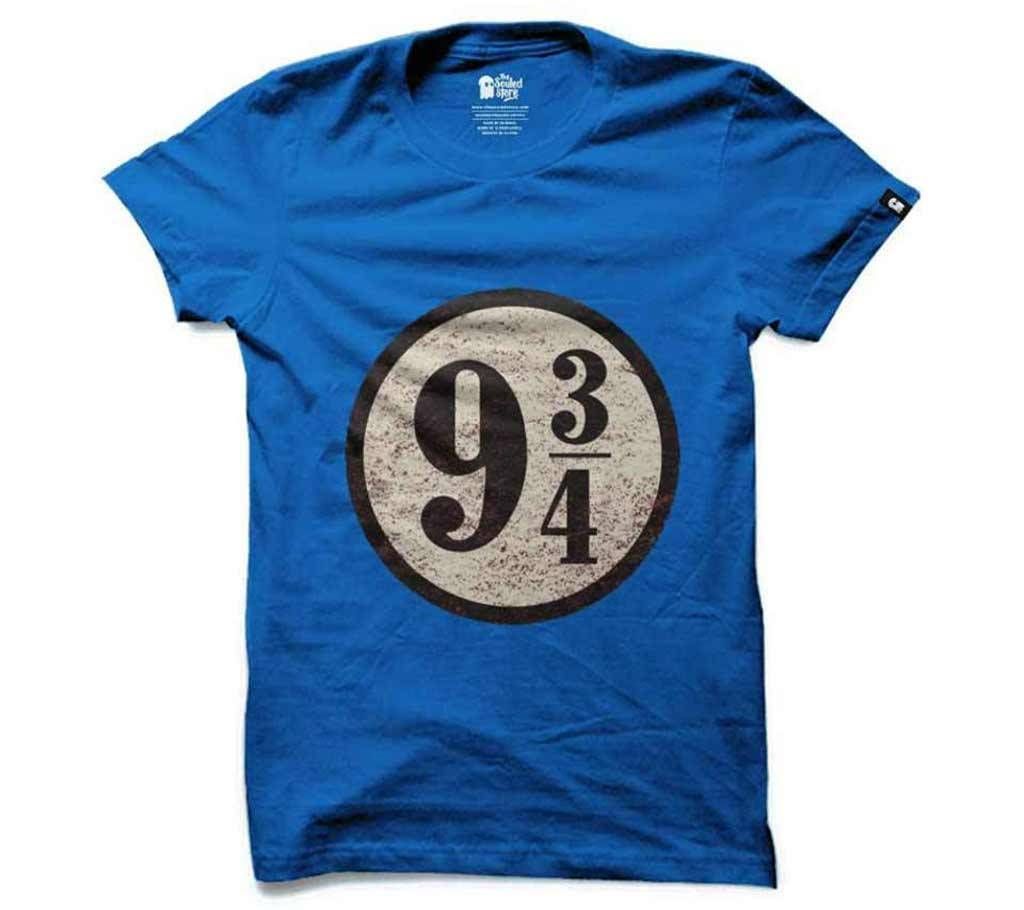 Harry Potter 9 Sky Blue Gents Summer T-Shirt