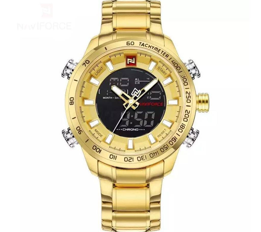NAVIFORCE Mens Watch Gold with White NF9090   B24