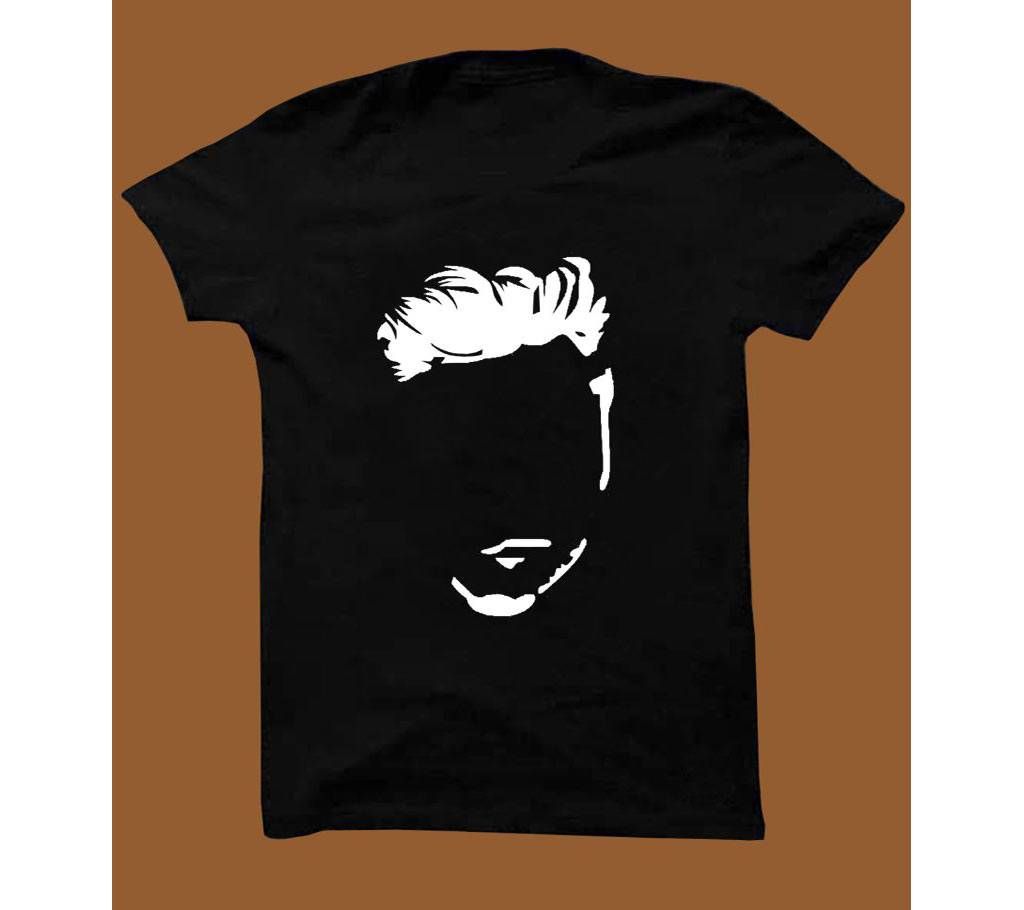 Black Cotton Short Sleeve T-Shirt for Men BTS002