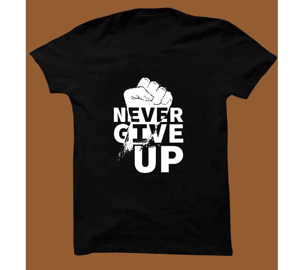 Black Cotton Short Sleeve T-Shirt for Men BTS012