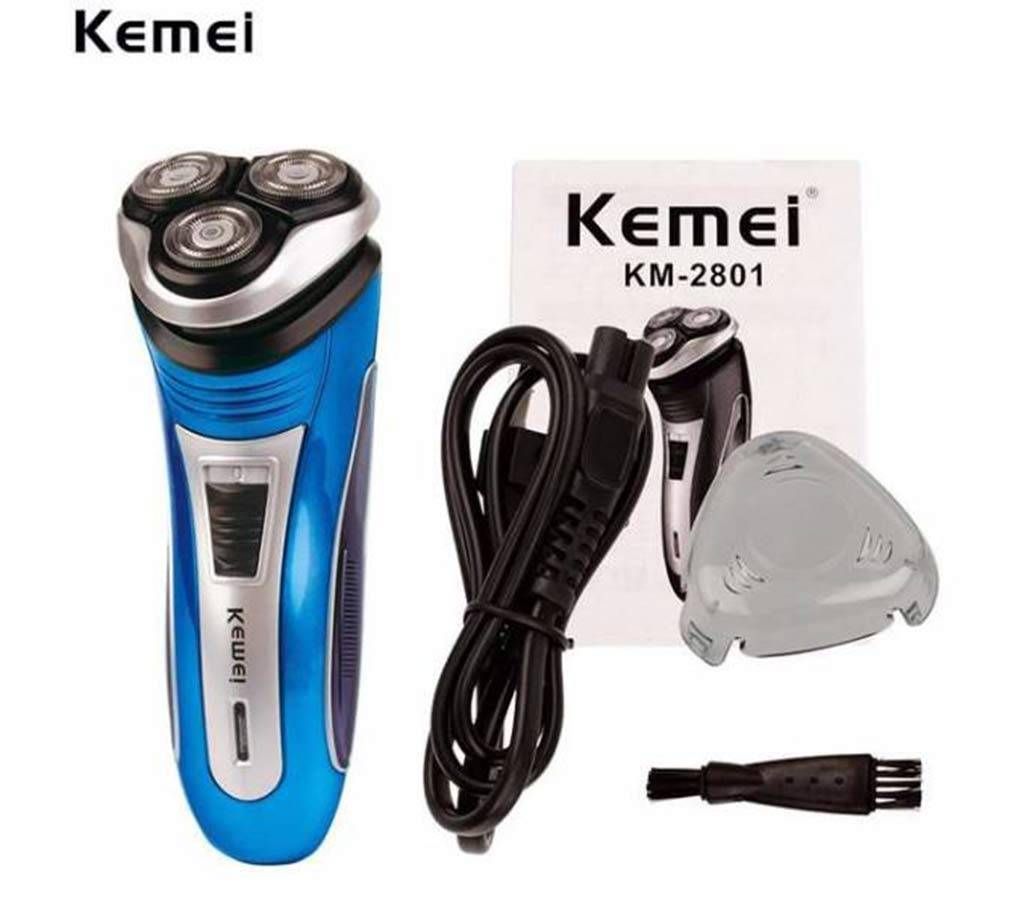 Kemei KM - 2801 Comfortable Rechargeable Triple Fl