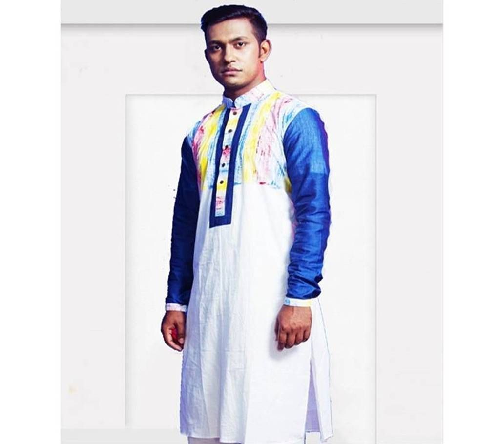 Menz Block Printed Cotton Panjabi