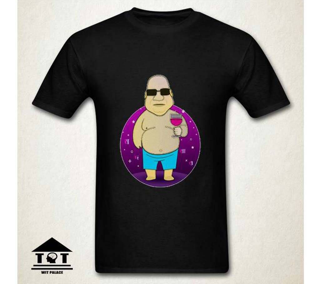 Sefu Da Gents Half Sleeve Cotton T-Shirt Black