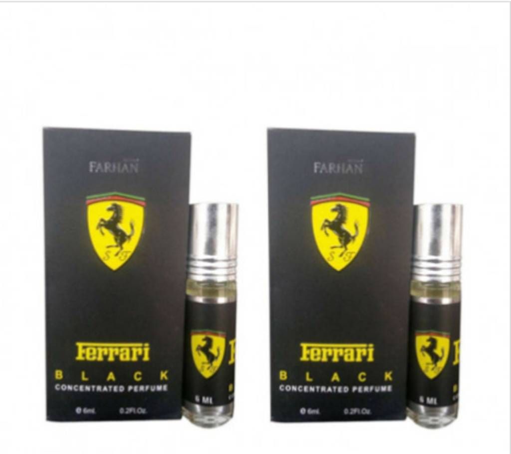 Ferrari Black Roll On Perfumes Combo Offer 6ml Each (2 Pieces) France