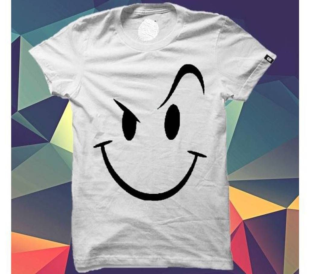 Funny White Cotton T-shirt