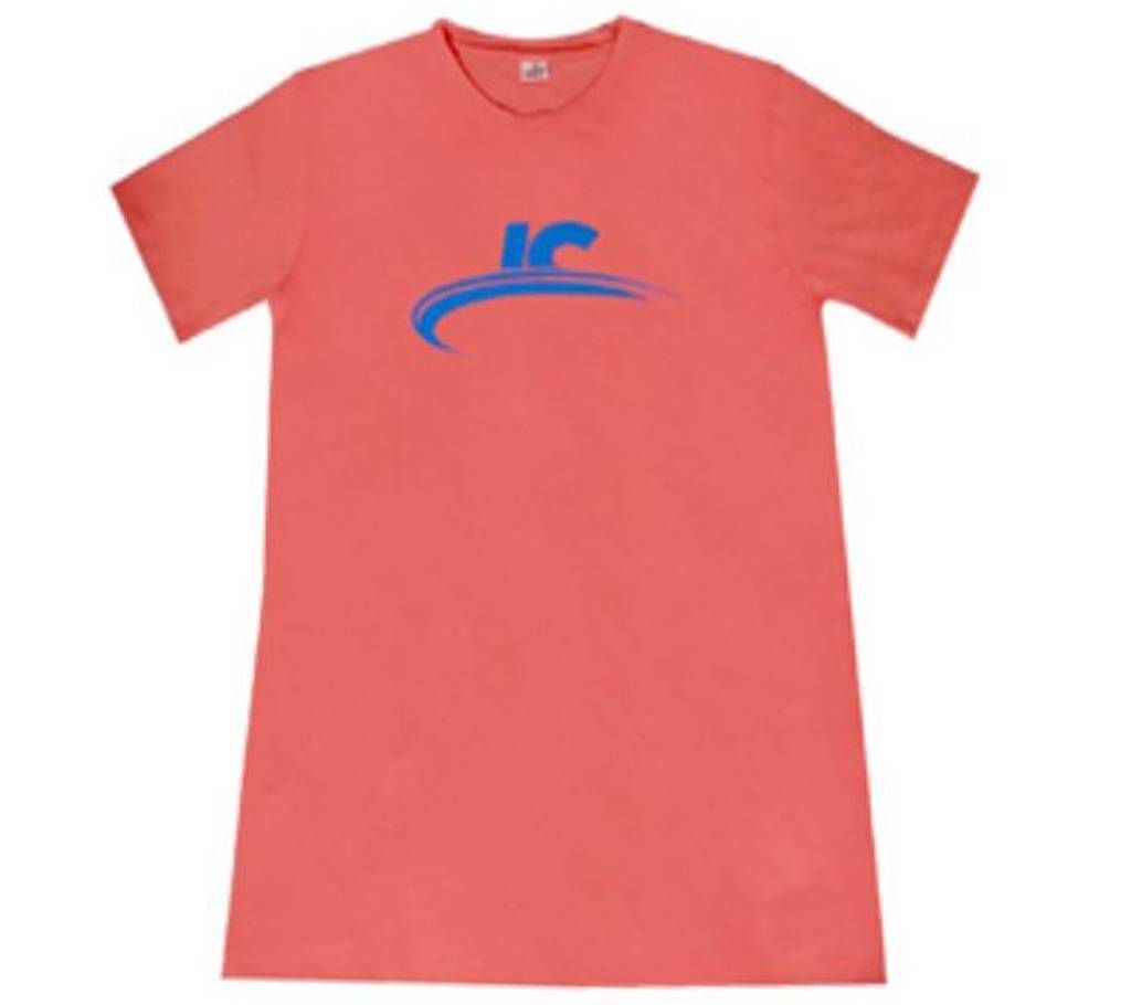 Cotton Short Sleeve T-Shirt For Men - Salmon