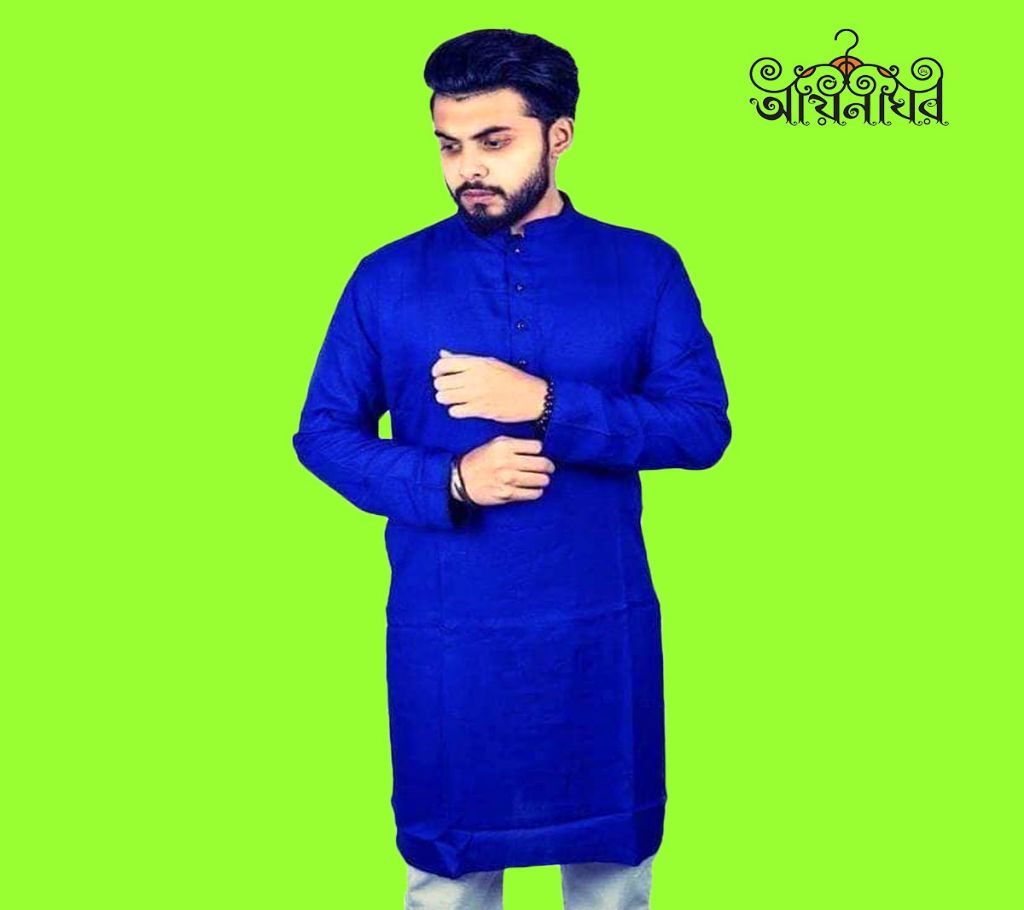 Cotton Semi Long Panjabi For Men by Aynaghor
