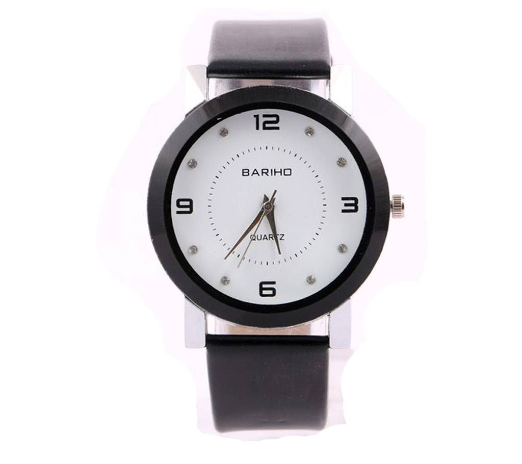 Bariho White Gents Wristwatch