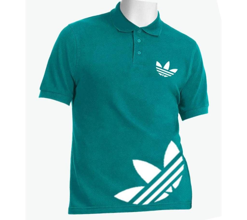 Mens Formal Polo T Shirt Sky 