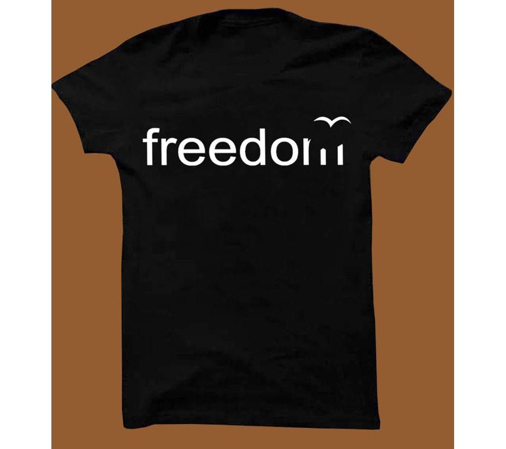 Black Cotton Short Sleeve T-Shirt for Men BTS003
