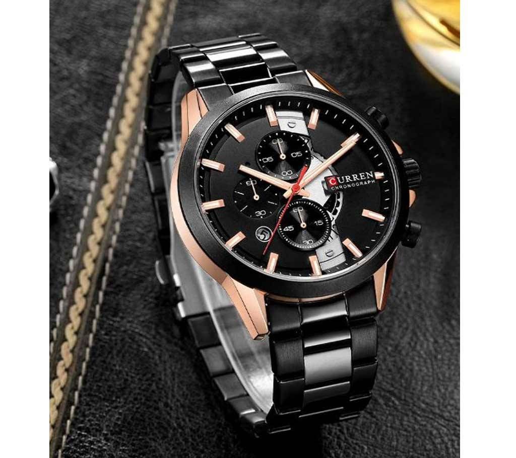 CURREN 8325 Black Chronograph Watch For Men