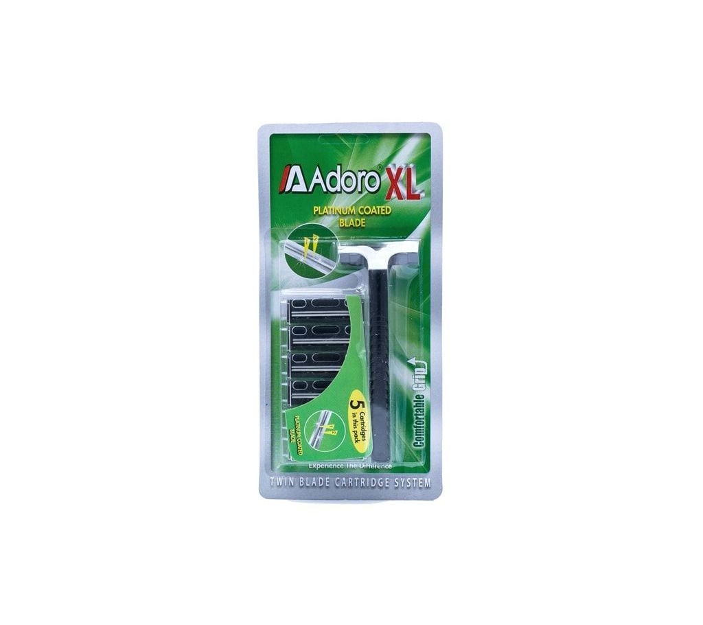 XL-3 Twin Blade System Razor with Handle and cartridge Pack