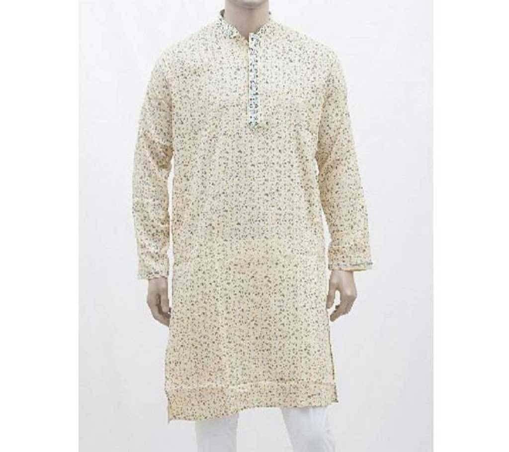 gents semi long cotton Indian punjabee 