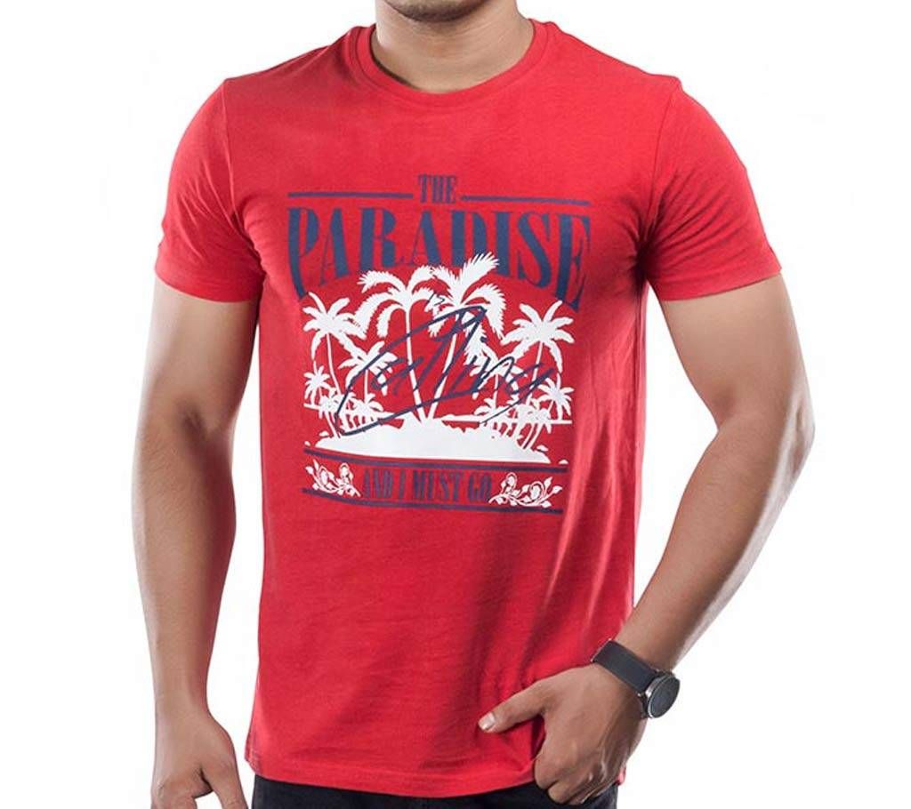 Men's Half Sleeve Cotton T-Shirt T-Shirt-W17-MSST005 - Anthra Melange-Surf With Me		