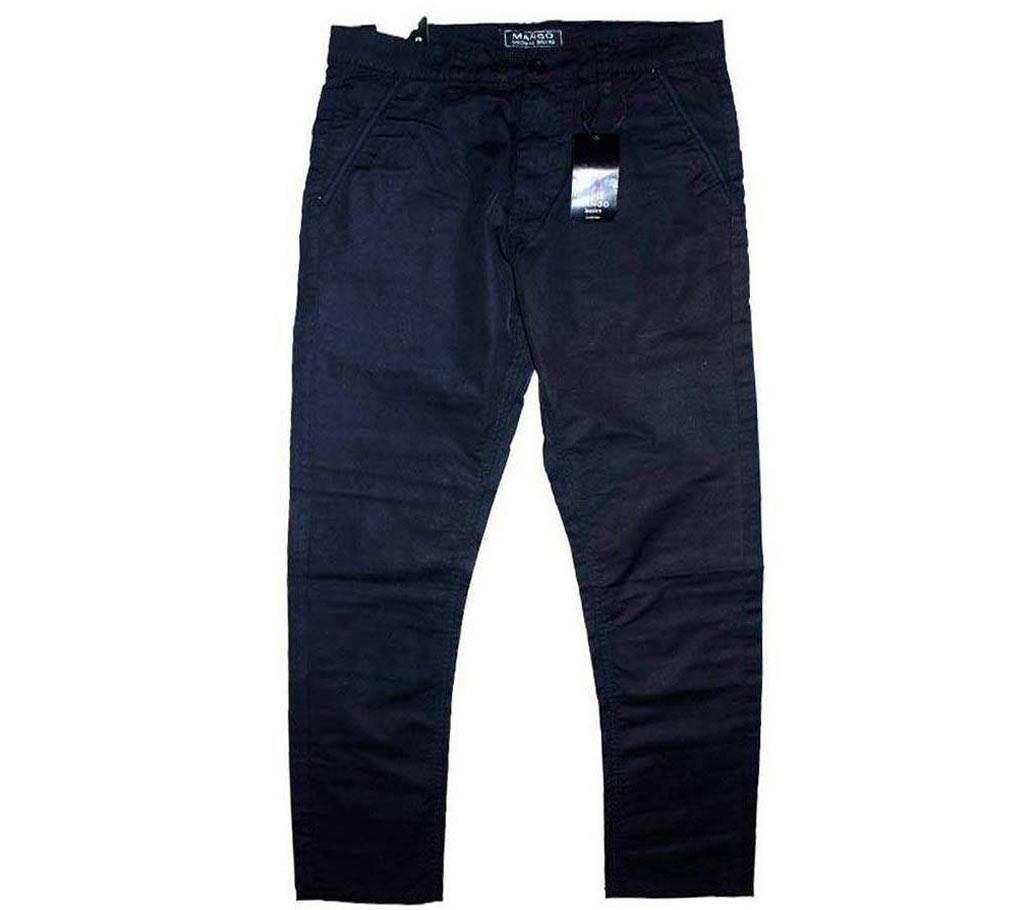 MANGO Black Twill Gabardine Pant for Men