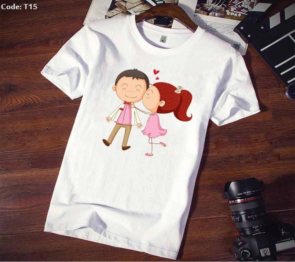 Lovely Couple Menz Half Sleeve T-Shirt
