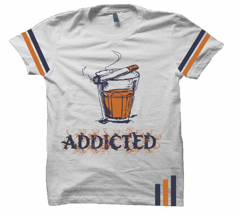Addicted Men's Half Sleeve Cotton T-Shirt