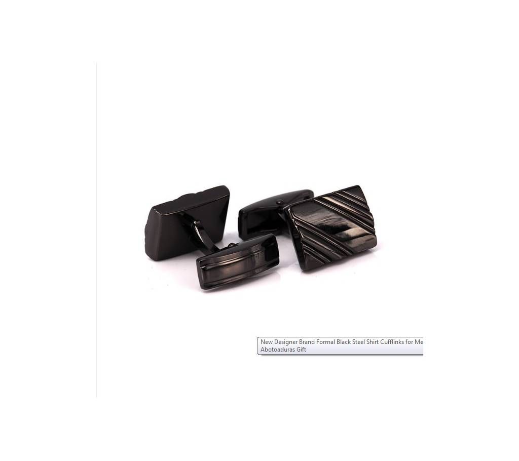 Black Steel Shirt Cufflinks