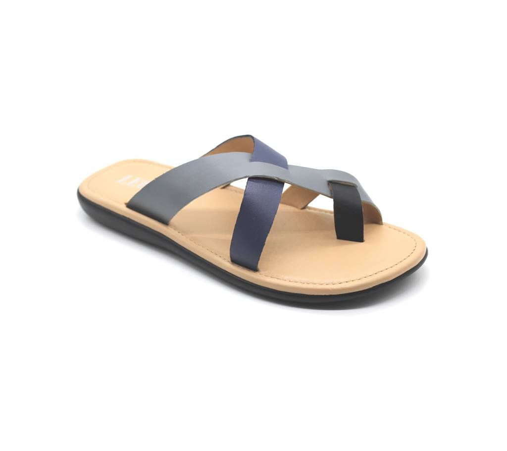 Menz Casual Sandals Menz Casual Sandals LFL-013  Grey + Navy