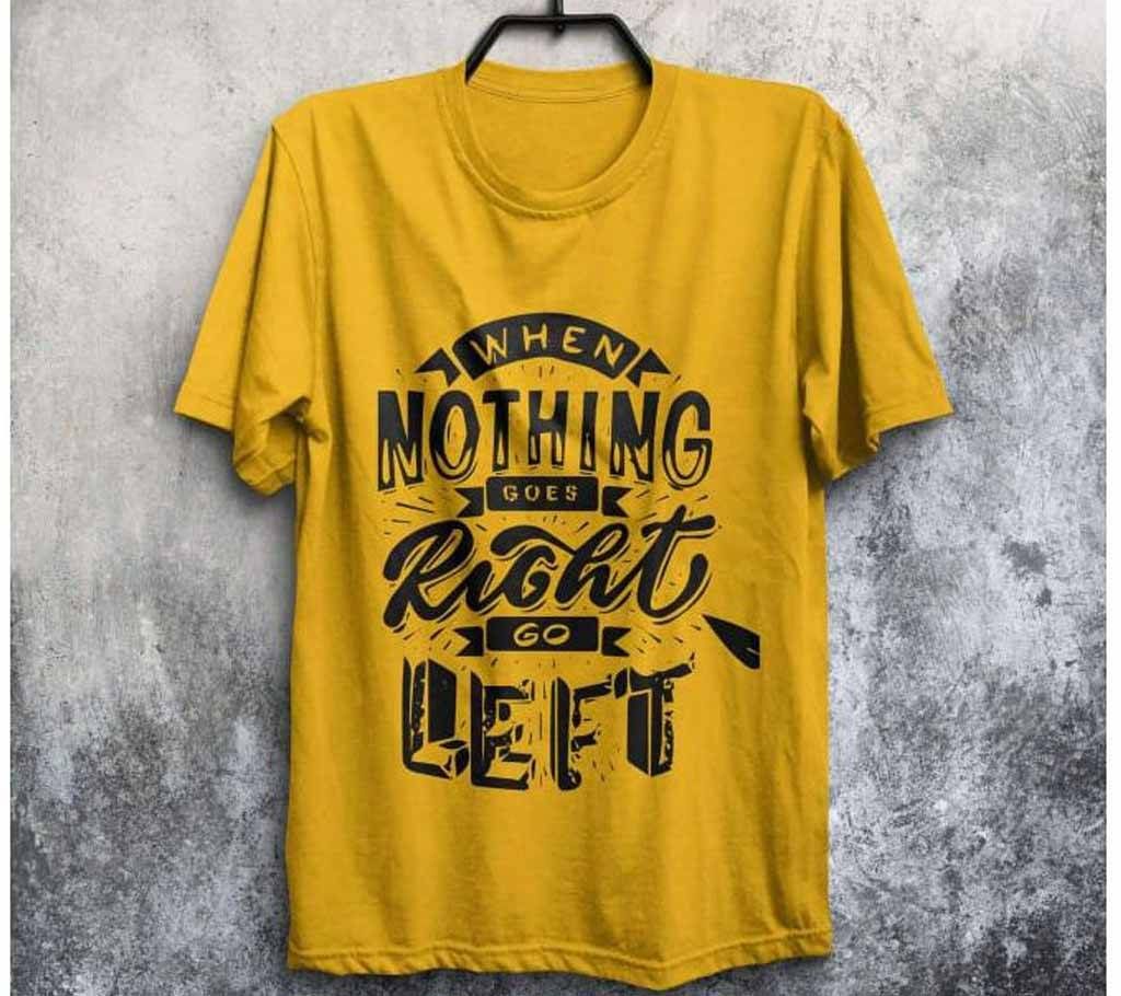 Mens Nothing Cotton Round Neck  t-shirt