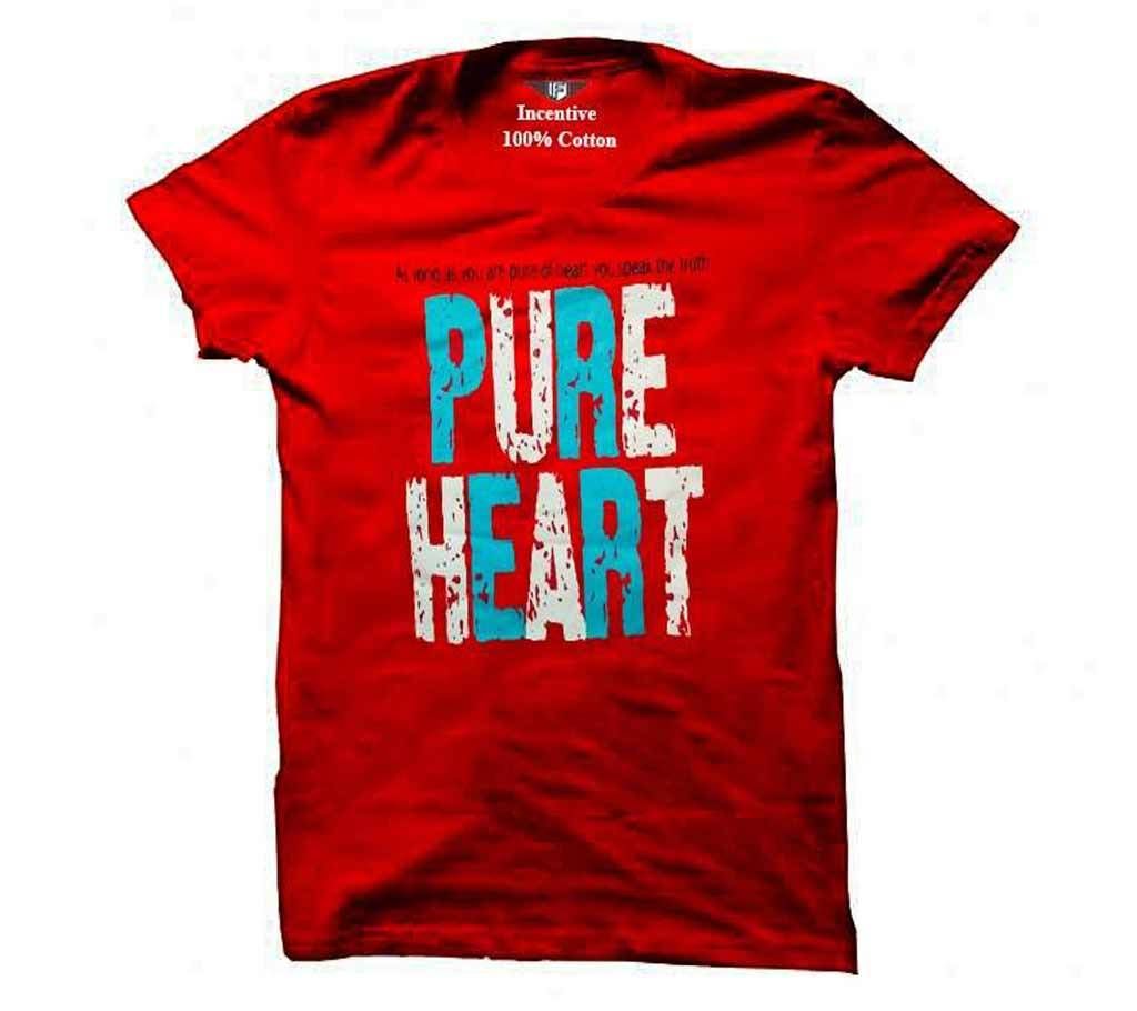Pure Heart Red Half Sleeve T-Shirt