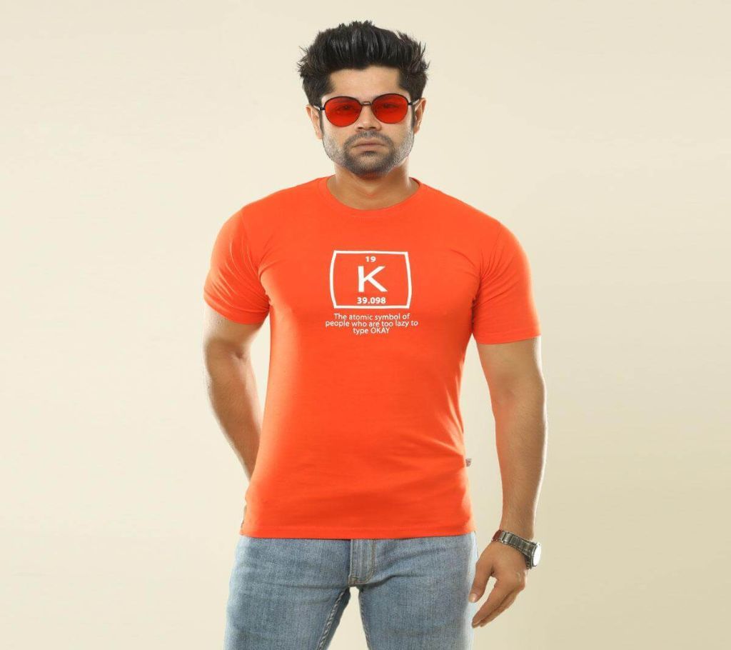 High Quality Scarlet Printed Cotton T-Shirt for Men