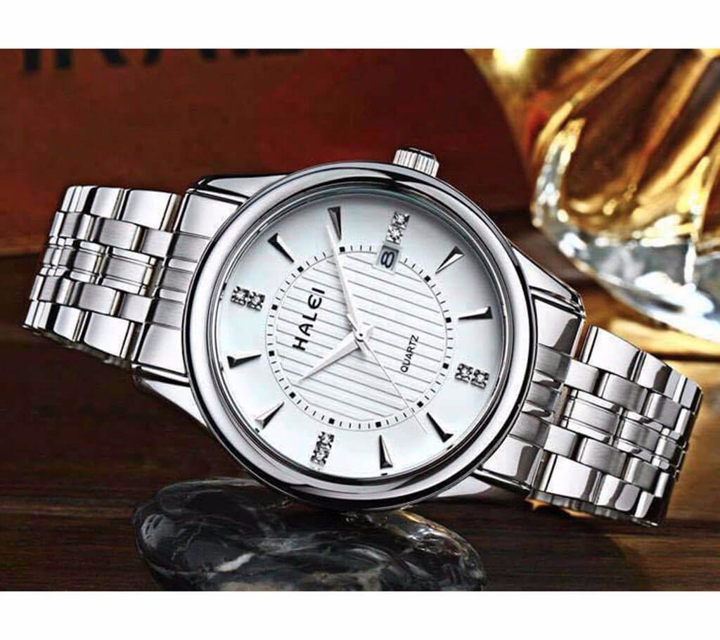 HALEI Men's Leather Wrist Watch