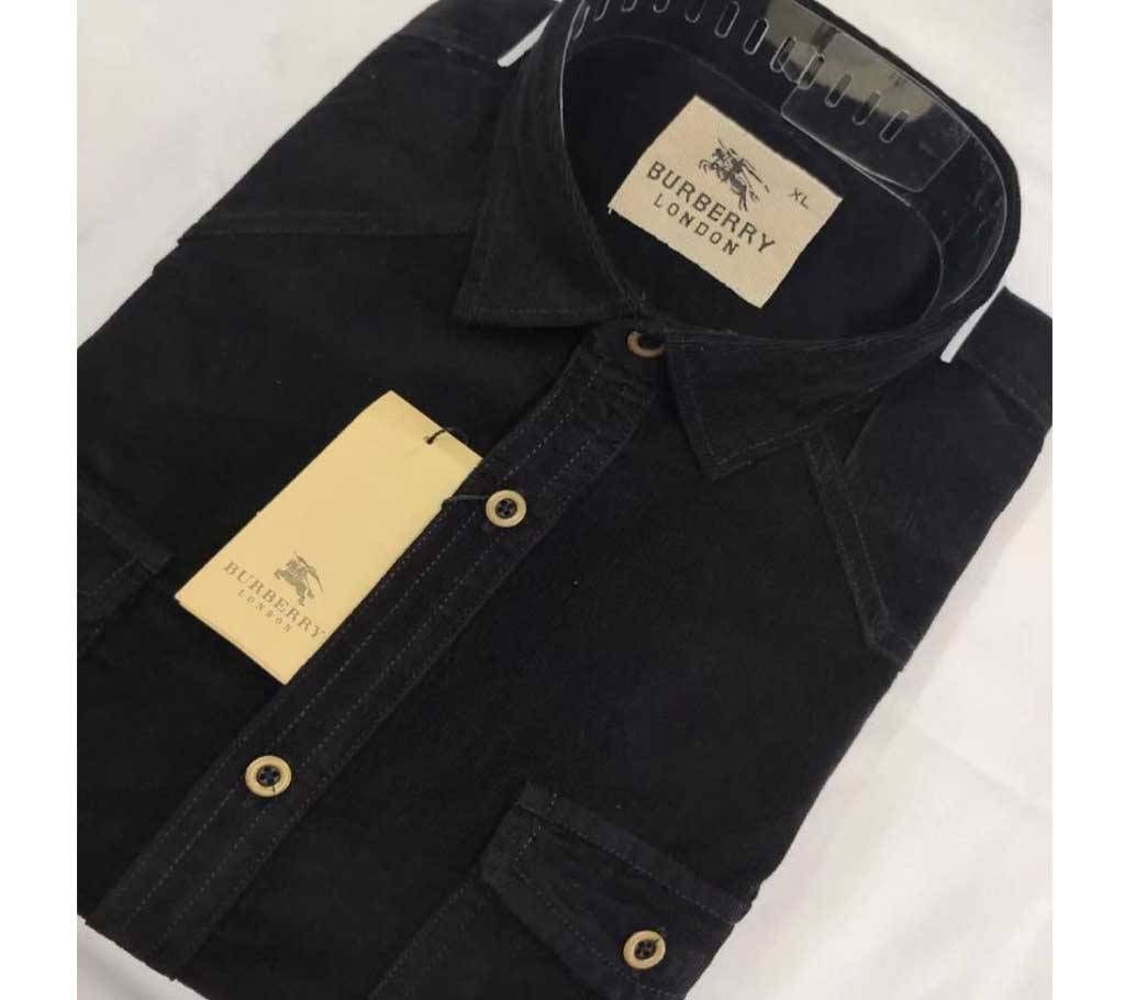 Scott Fabric Casual Shirt-Black-008-Slv