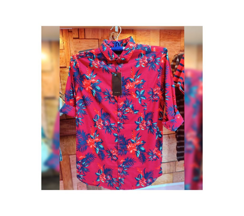 Full sleeve Casual Summer Shirt for men -Red Floral.