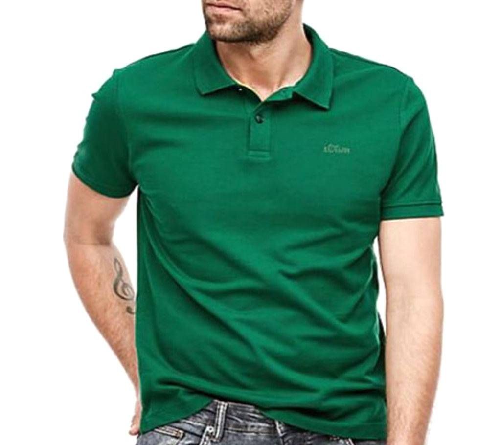Polo Cotton Shirt for Men-Green