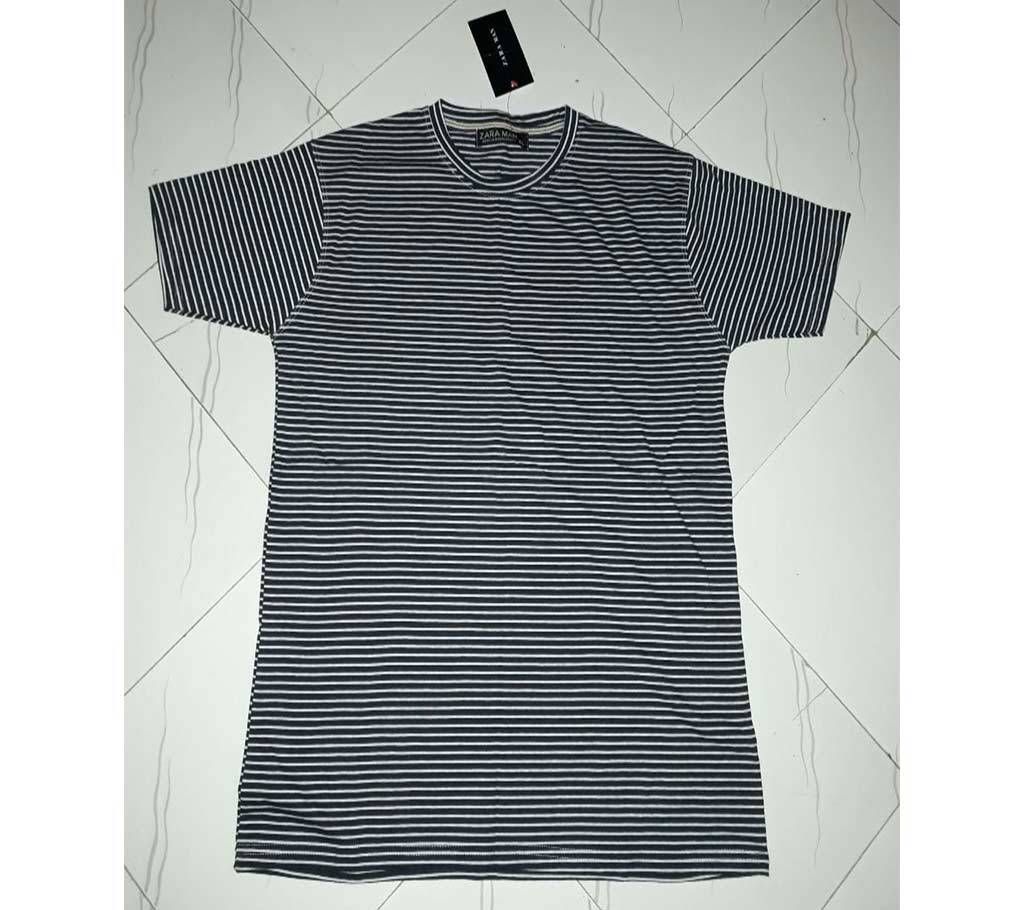 Half sleeve Cotton Tshirt for men-Striped 
