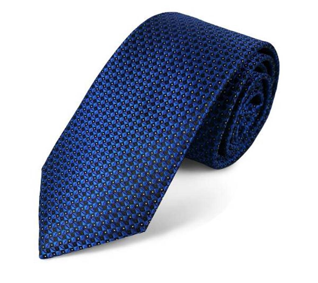 Elegant Navy Blue Silk Tie - 0184TIE