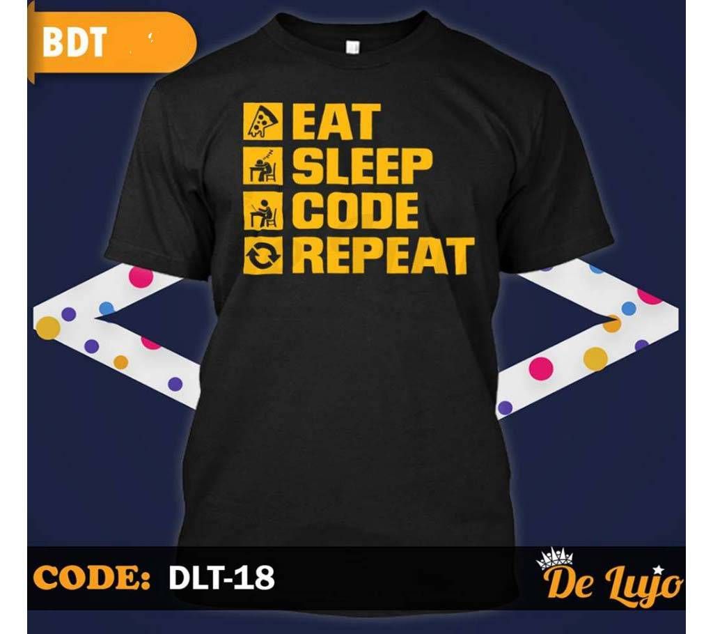 Eat Sleep Code Repeat Menz Tshirt
