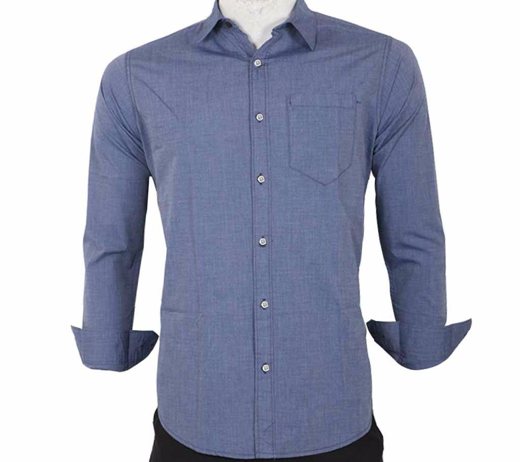 mens cotton solid color shirt