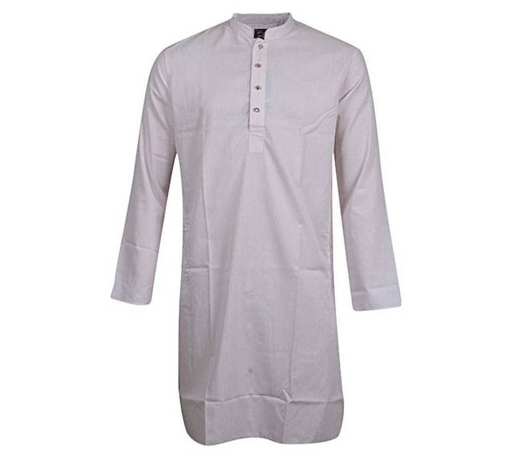 Light Pink Cotton Short Panjabi for Men