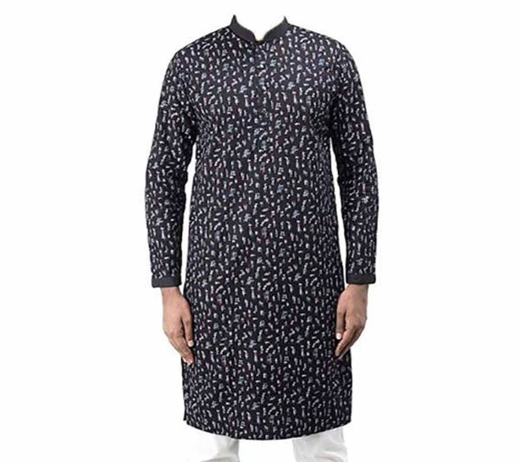 Cotton slim fit long punjabi for men 