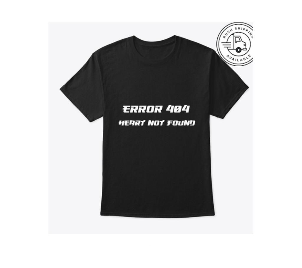 Error 404 Black T Shirt