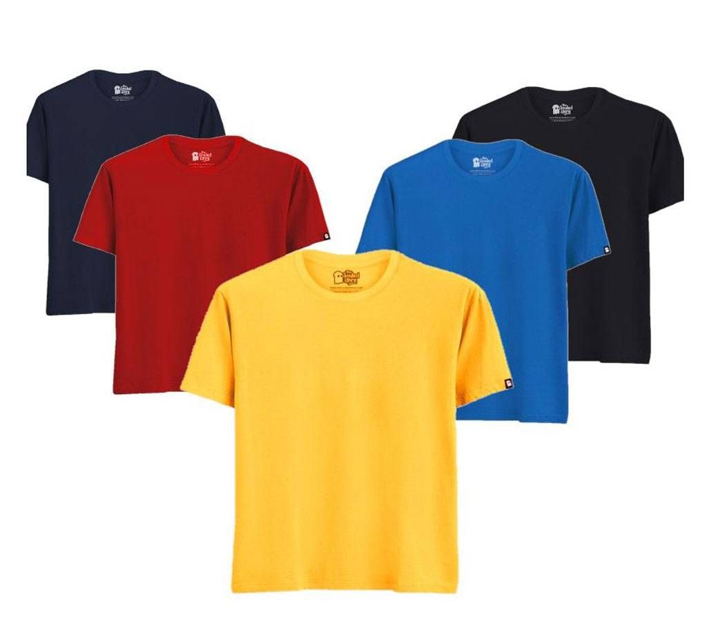 5 Pcs combo Cotton T-shirt