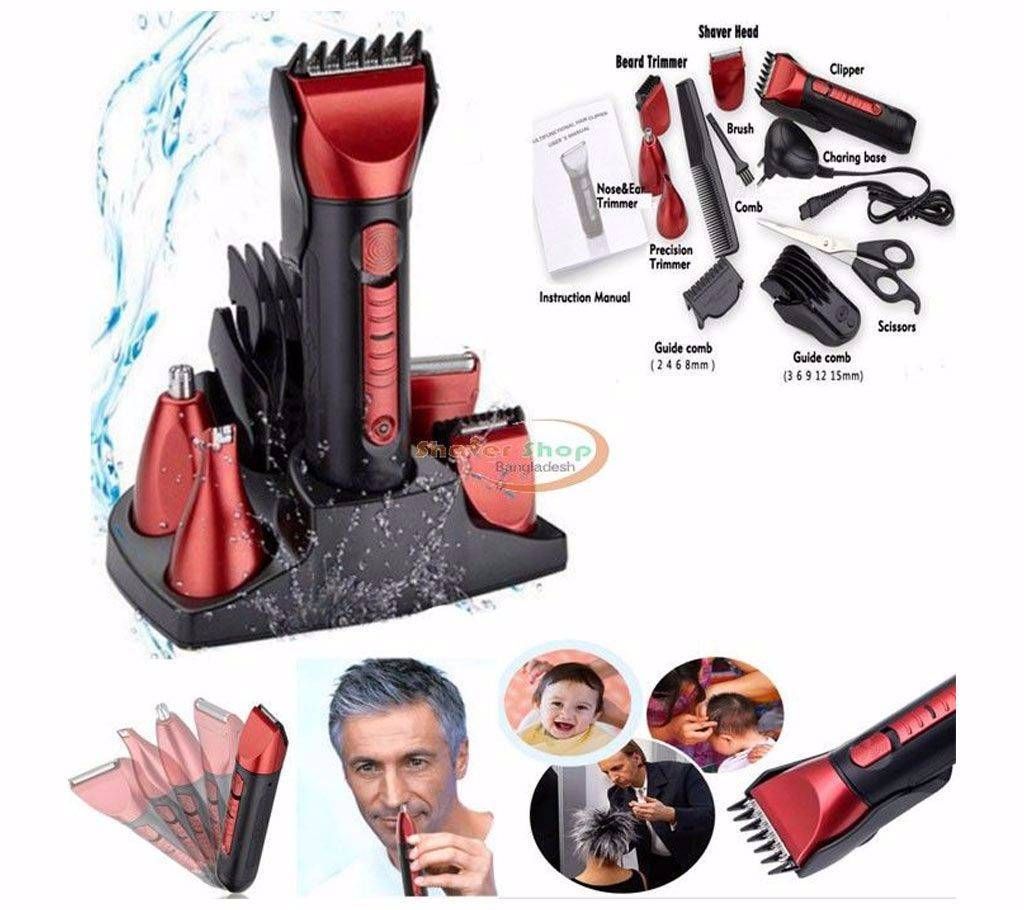 KEMEI 5 IN 1 Rechargeable Trimmer & Shaver 