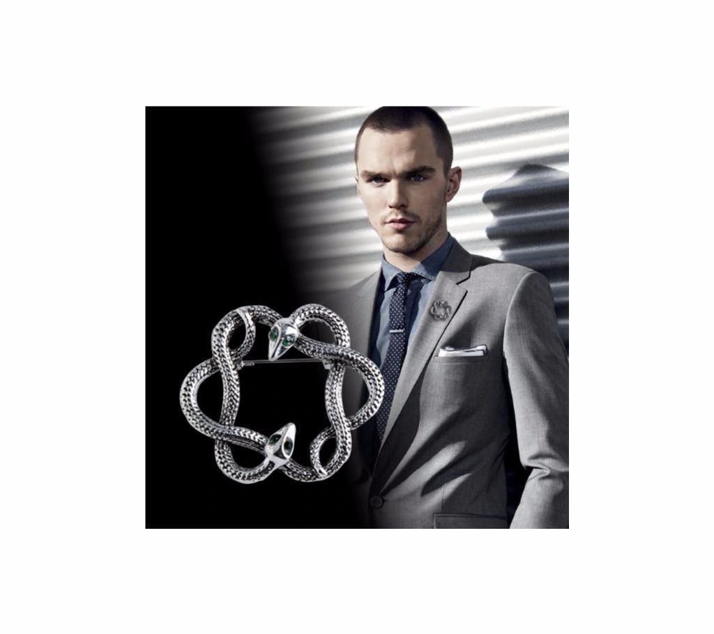 Snake Shape Metal  Brooch Pin For  Men