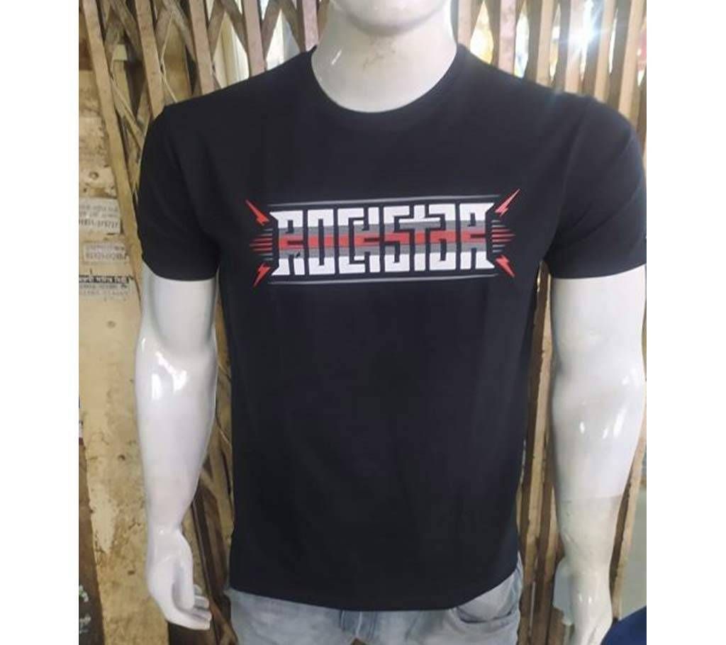 Rockstar Half Sleeve Cotton T Shirt For Men 