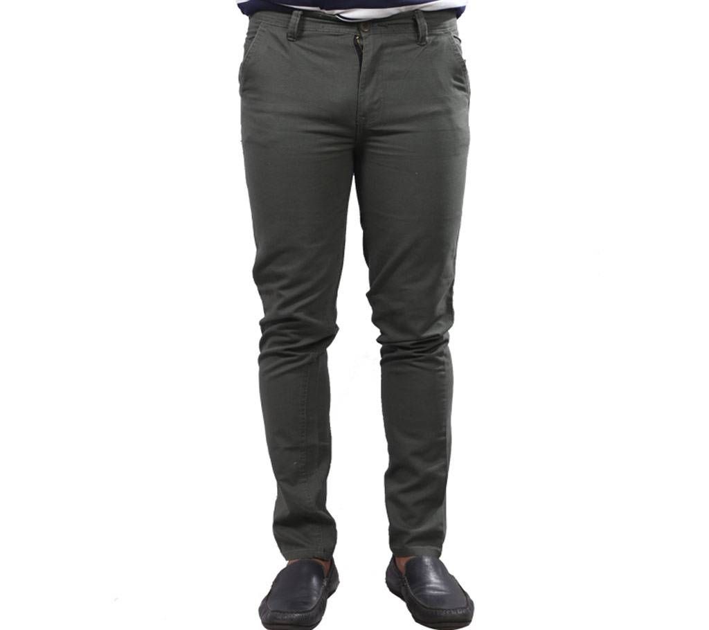 Olive Twill Gabardine Pant For Men