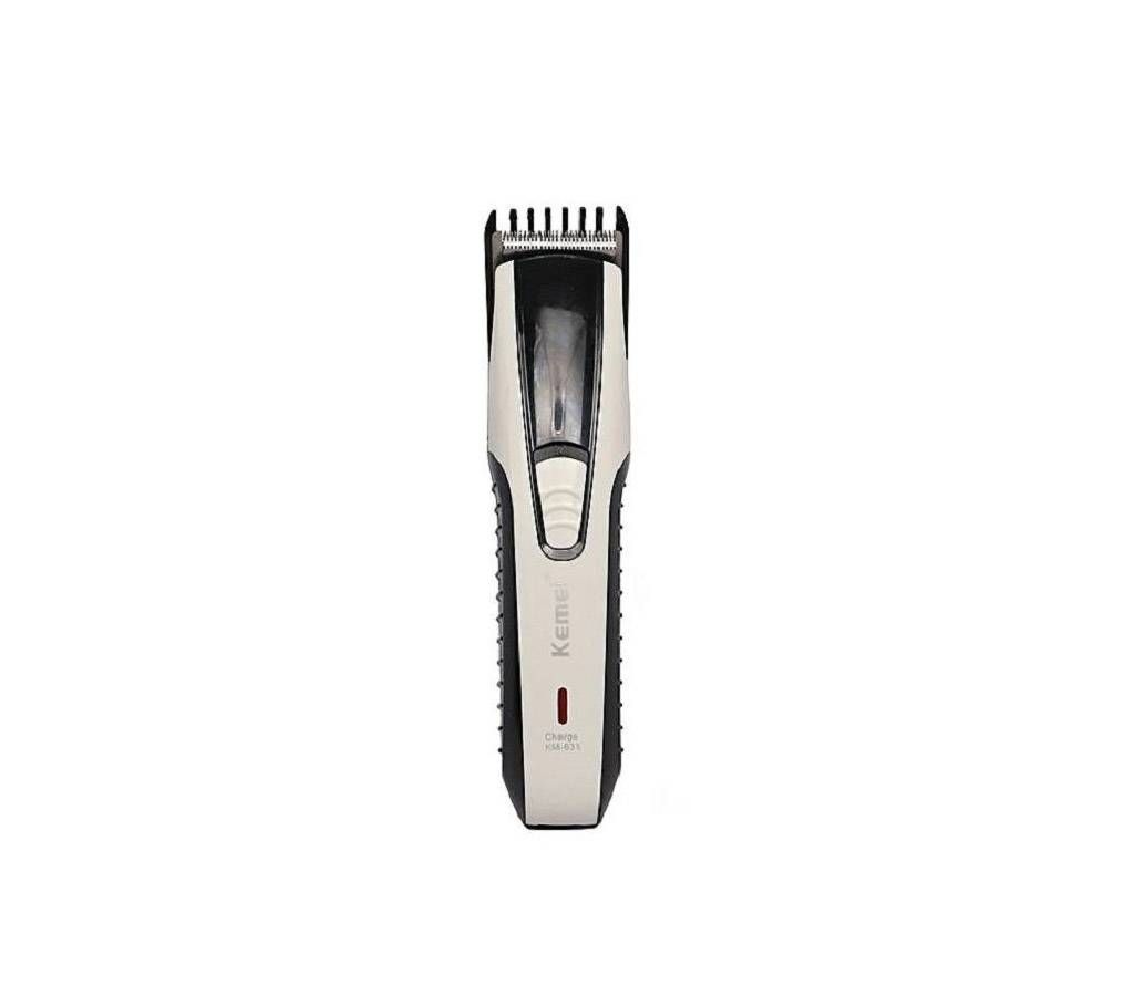 Kemei KM-631 Rechargeable Trimmer - White & Black