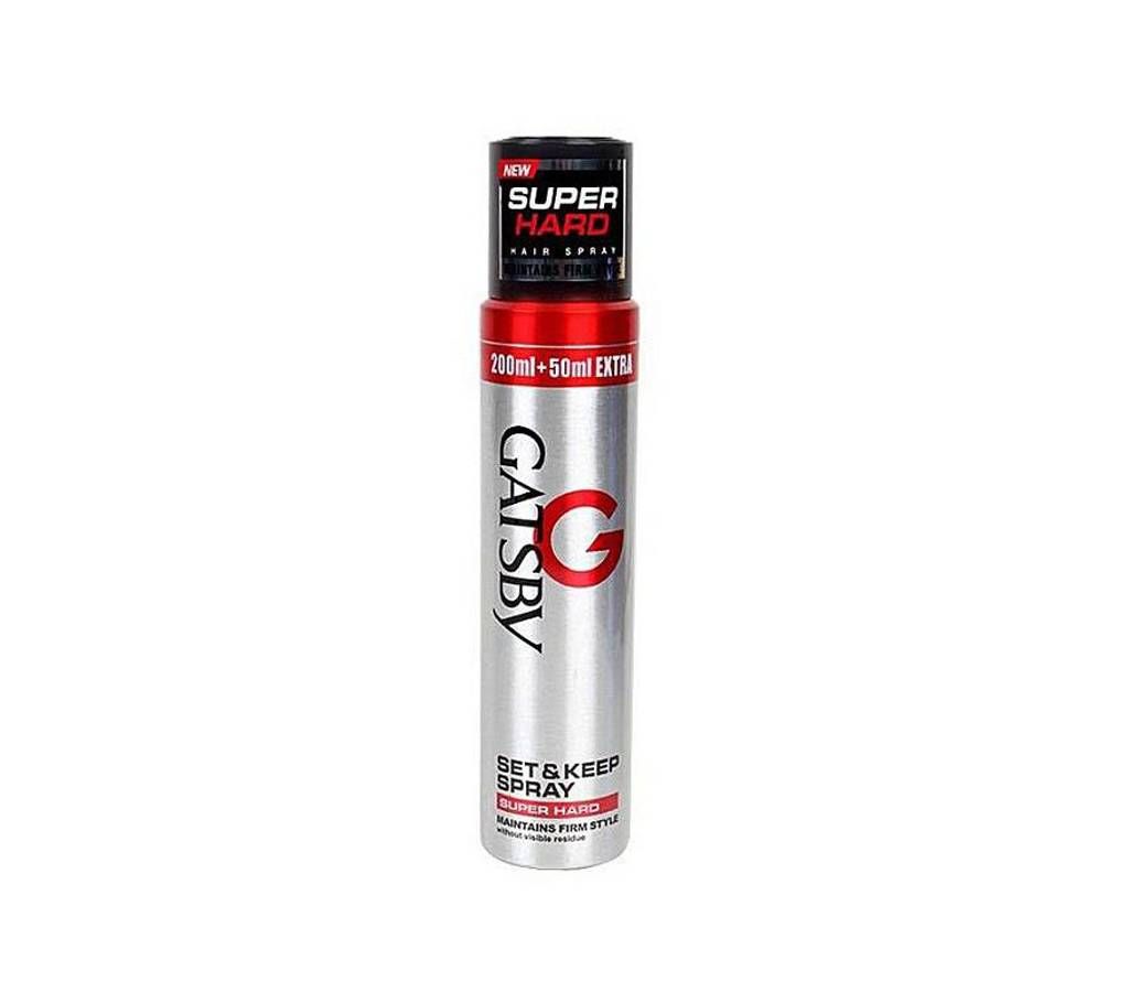 GATSBY Set And Keep Spray Super Hard for Unisex - 250ml